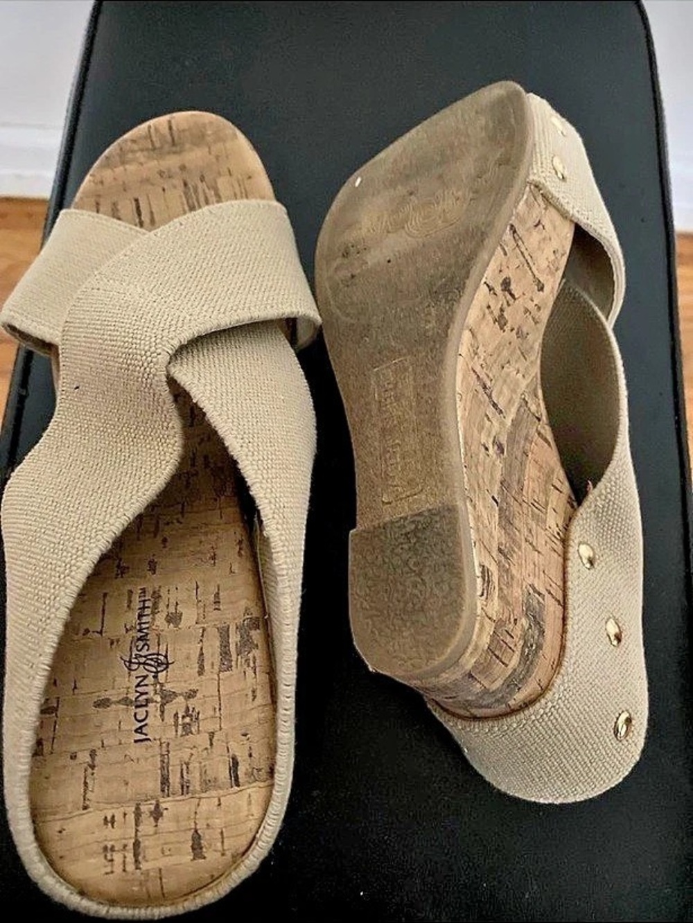 Jaclyn Smith Atalia Beige Espadrille Sandals 8